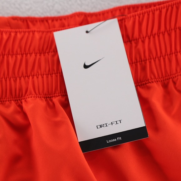 Nike Dri Fit Womens Orange Loose Fit Training Shorts XL - Picture 2 of 10